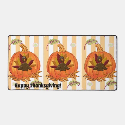 Desk Mat Happy Thanksgiving Turkije (Voorkant)