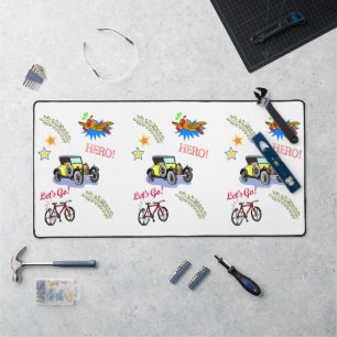Desk Mat Hero Laten we gaan