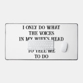 Desk Mat Husband Wife's Joke (Keyboard & Muis)