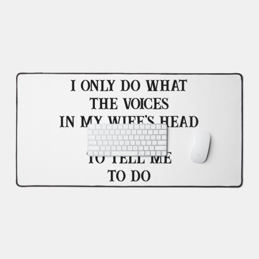 Desk Mat Husband Wife's Joke (Keyboard & Muis)