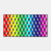 Desk Mat - Illusion of Rainbow Blocks (Voorkant)