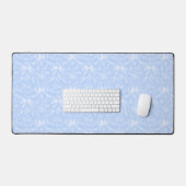 Desk Mat Light Blue Bows (Keyboard & Muis)