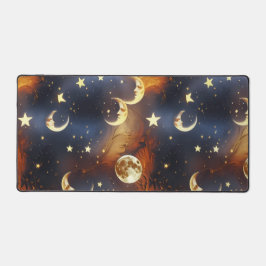 Desk Mat – Luxury Dreamy Fiery Orange Celestial 