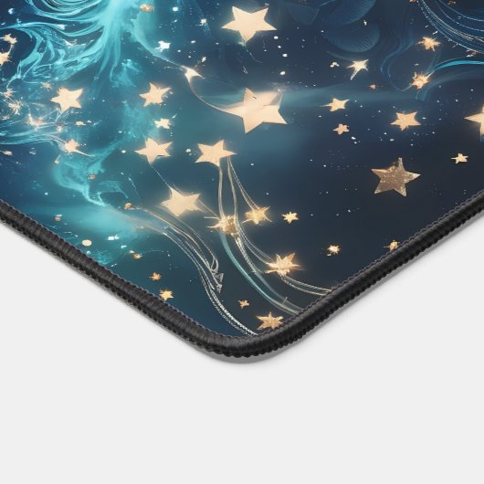 Desk Mat – Luxury Icy Blue Celestial Moon Phases (Hoek)