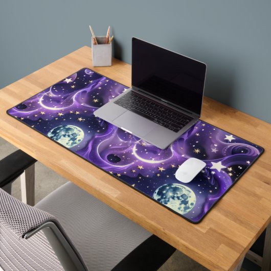 Desk Mat – Luxury Purple Celestial Moon Phases (Kantoor 2)