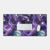 Desk Mat – Luxury Purple Celestial Moon Phases (Keyboard & Muis)