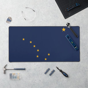 Desk Mat met vlag van Alaska, Verenigde Staten