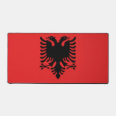 Desk Mat met vlag van Albanië (Voorkant)