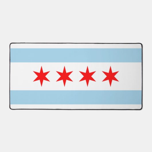 Desk Mat met vlag van Chicago, Verenigde Staten (Voorkant)