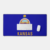 Desk Mat met vlag van de staat Kansas, VS (Keyboard & Muis)
