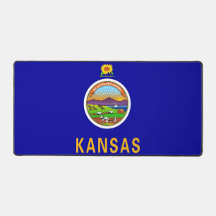 Desk Mat met vlag van de staat Kansas, VS