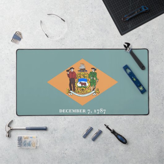 Desk Mat met vlag van Delaware, Verenigde Staten (Werkstation)