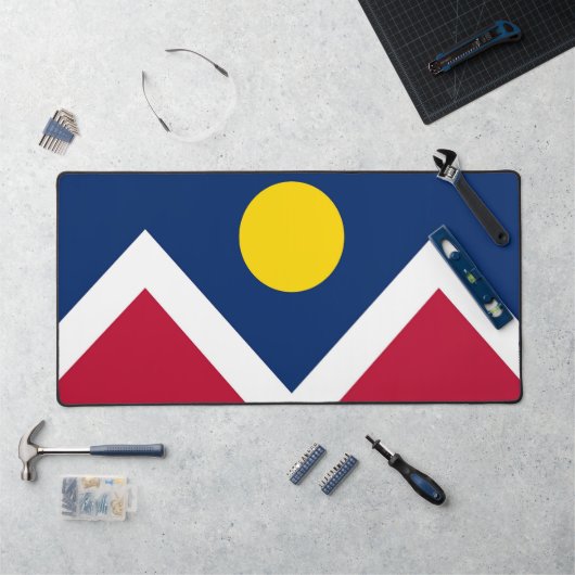 Desk Mat met vlag van Denver, Verenigde Staten (Werkstation)