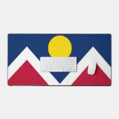 Desk Mat met vlag van Denver, Verenigde Staten (Keyboard & Muis)