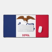 Desk Mat met vlag van Iowa, Verenigde Staten (Keyboard & Muis)