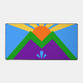 Desk Mat met vlag van Manitou Springs, Verenigde S (Voorkant)