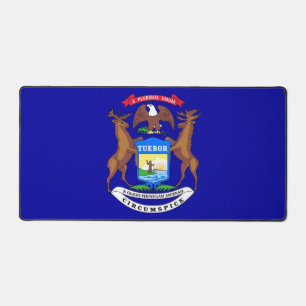 Desk Mat met vlag van Michigan, Verenigde Staten