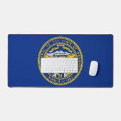 Desk Mat met vlag van Nebraska, Verenigde Staten (Keyboard & Muis)