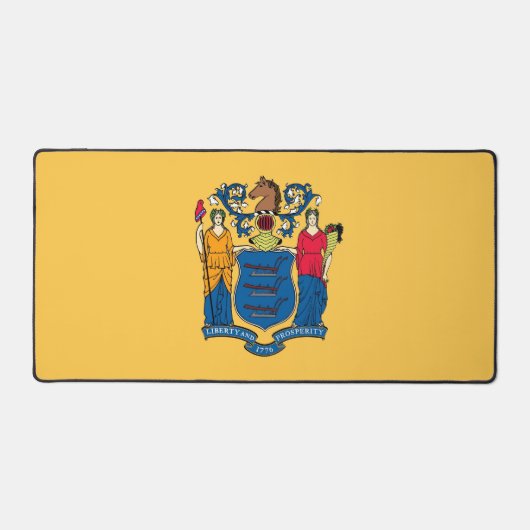 Desk Mat met vlag van New Jersey, Verenigde Staten (Voorkant)