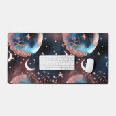 Desk Mat - Rose Gold Celestial Moon (Keyboard & Muis)