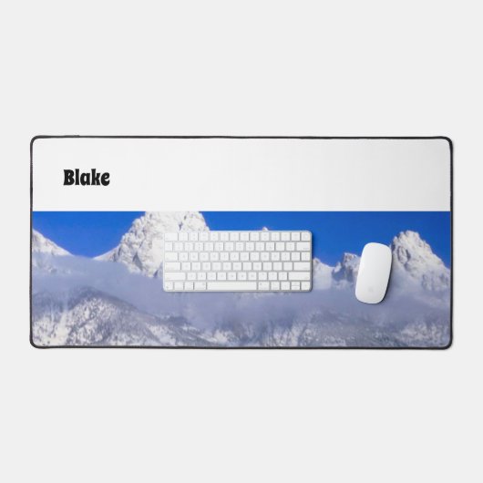 Desk Mat Snow Cold Mountains Nature (Keyboard & Muis)