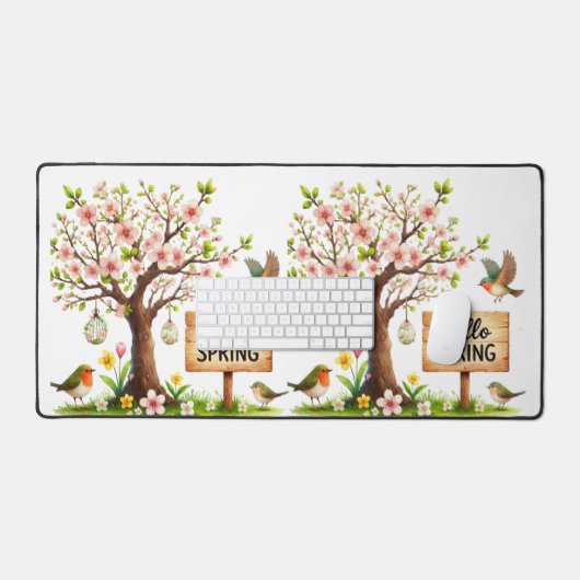 Desk Mat-Spring Floral Desk Pad (Keyboard & Muis)