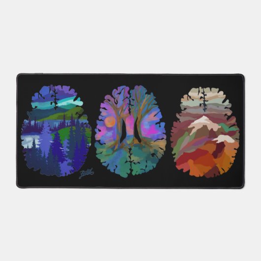 Desk Mat with Brain Art (Voorkant)