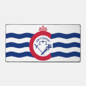 Desk Mat with flag of Cincinnati, USA (Voorkant)