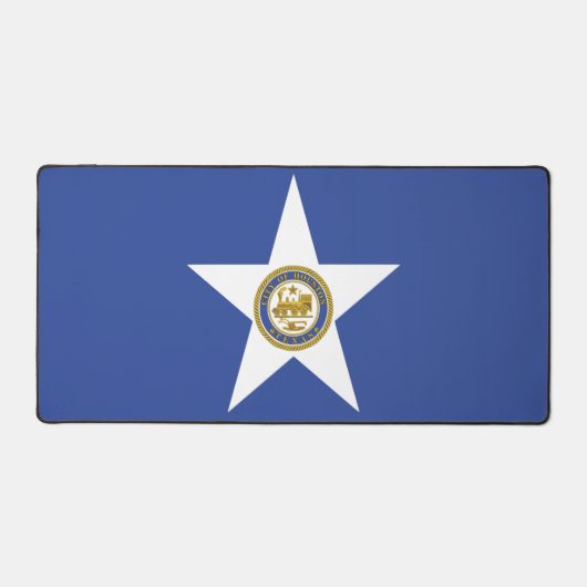 Desk Mat with flag of Houston City, Texas, USA (Voorkant)