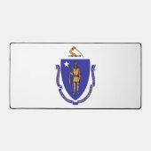 Desk Mat with flag of Massachusetts USA (Voorkant)