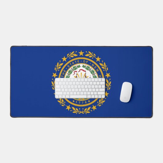 Desk Mat with flag of New Hampshire, USA (Keyboard & Muis)