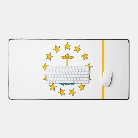 Desk Mat with flag of Rhode Island, USA (Keyboard & Muis)