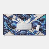 Desk Mat with flag of Scottish Thistles (Keyboard & Muis)
