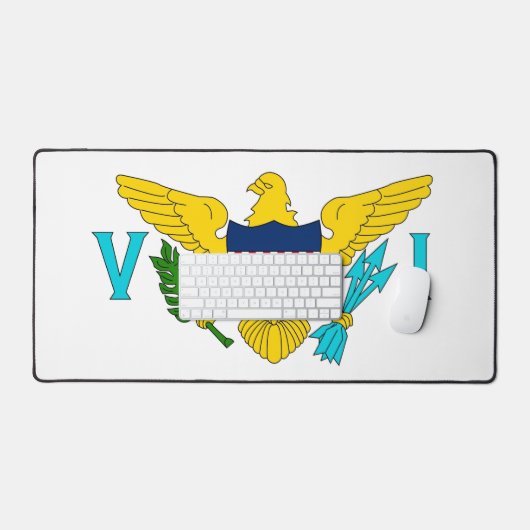 Desk Mat with flag of Virgin Islands, USA (Keyboard & Muis)