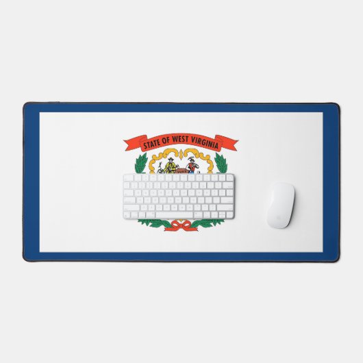 Desk Mat with flag of West Virginia State (Keyboard & Muis)