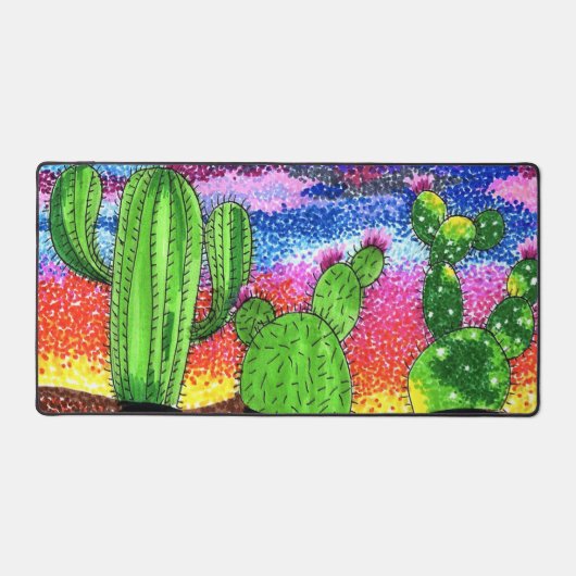 Desk Mat - Woestijnzonsondergang (Voorkant)