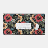 Desk Matt met Hibiscus Floral Design Bureaumat (Keyboard & Muis)