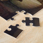 Desk met mortier en stampen legpuzzel (Zijkant)