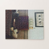 Desk met mortier en stampen legpuzzel (Horizontaal)
