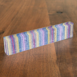 Desk Naam Bord kleurrijk hout Naambordje