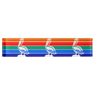 Desk naambordje met de vlag van St. Petersburg