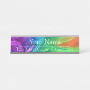 Desk Name Bord - Hair Color Design HAMbyWG Bureau Naambordje