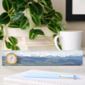 Desk Name Bord met Clock Naambordje