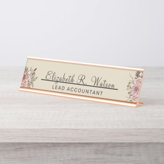 Desk Name Bord New Job Personalized Gift for her Bureau Naambordje (Voorkant)