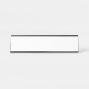 Desk Name Bord, Standard (2 x 8 inch), Silver Bureau Naambordje