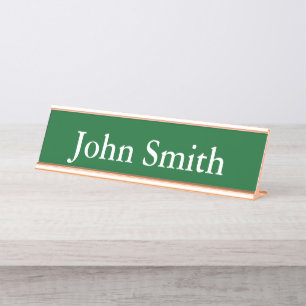 Desk Name Bord, Standard (2 x 8 inch), Silver Bureau Naambordje