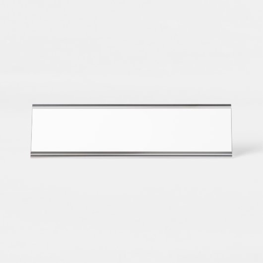 Desk Name Bord, Standard (2 x 8 inch), Silver Bureau Naambordje (Voorkant)