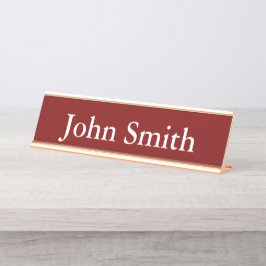 Desk Name Bord, Standard (2 x 8 inch), Silver Bureau Naambordje