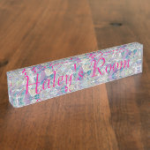 Desk Name plate - HAMbyWhiteGlove - Kristalontwerp Naambordje (Zijkant)