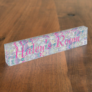 Desk Name plate - HAMbyWhiteGlove - Kristalontwerp Naambordje